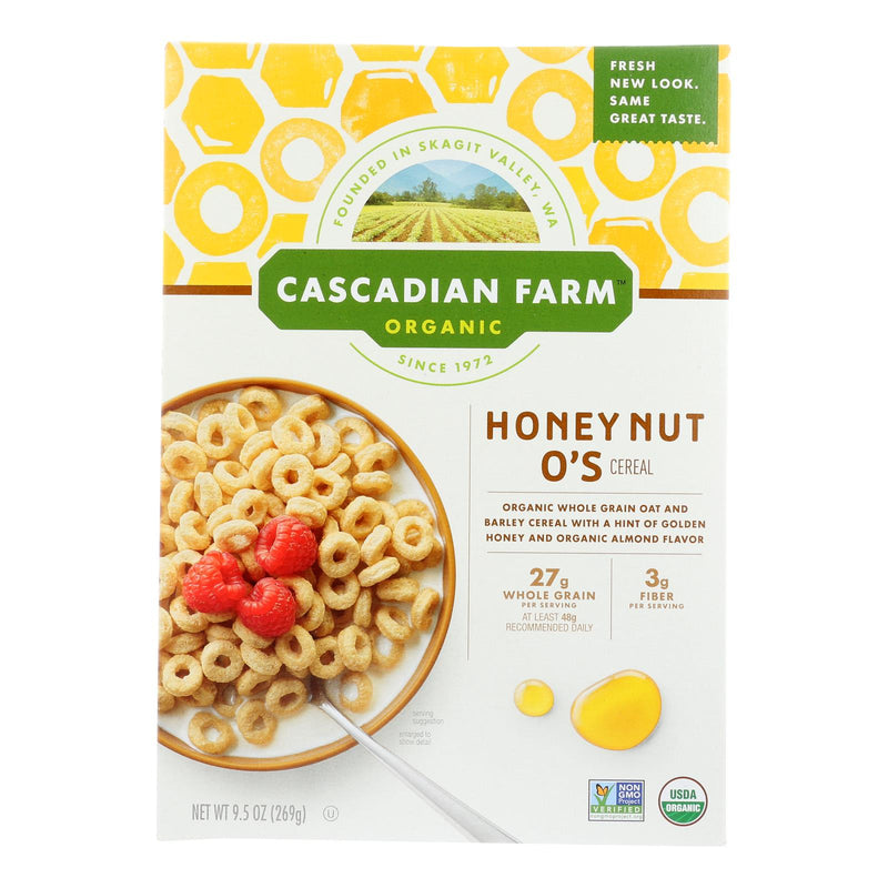 Cascadian Farm Organic Honey Nut Os Cereal - 9.5 Oz Pack - Case of 12 - Cozy Farm 