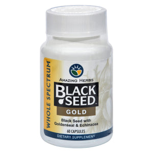 Amazing Herbs Black Seed Gold Capsules, 60-Count - Cozy Farm 