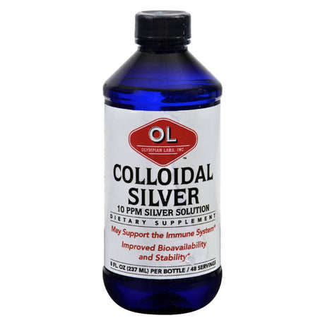 Olympian Labs Colloidal Silver (Pack of 8) - 10 PPM, 8 Fl Oz. - Cozy Farm 