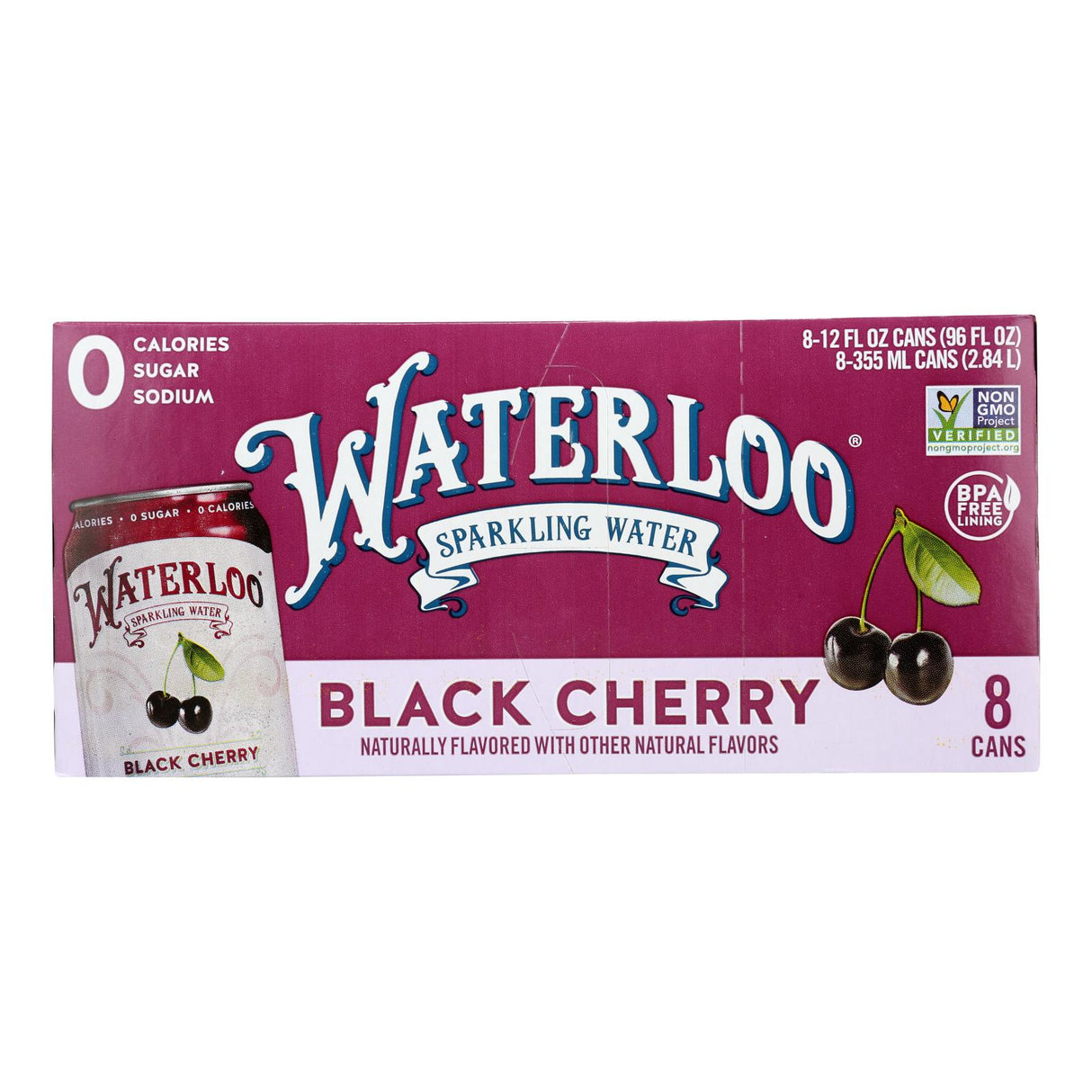 Waterloo Sparkling Black Cherry 3-Pack (8/12 Fl Oz Per Can) - Cozy Farm 