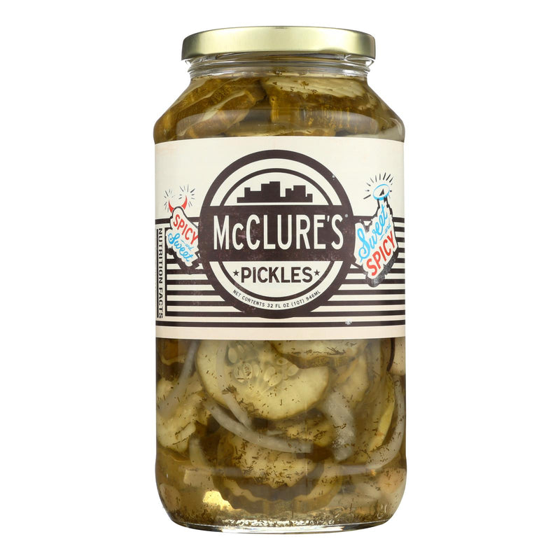 McClure's Sweet and Tangy Pickles: 6 x 32 Oz. Zesty Treat - Cozy Farm 