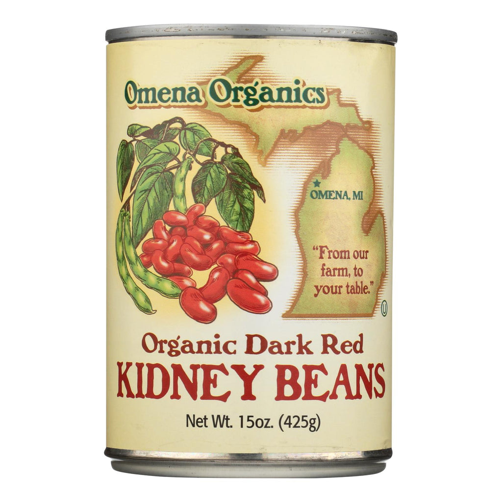 Omena Organics Kidney Beans Dark Red (Pack of 12 - 15 Oz.) - Cozy Farm 