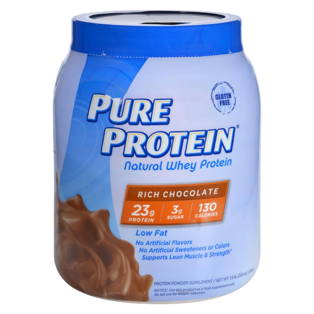 Pure Protein Whey  - 100% Natural Rich Chocolate (1.6 Lb) - Cozy Farm 
