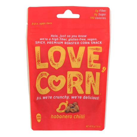 Love Corn Roasted Corn Habanero 10-Pack 1.6 Oz. Bags - Cozy Farm 