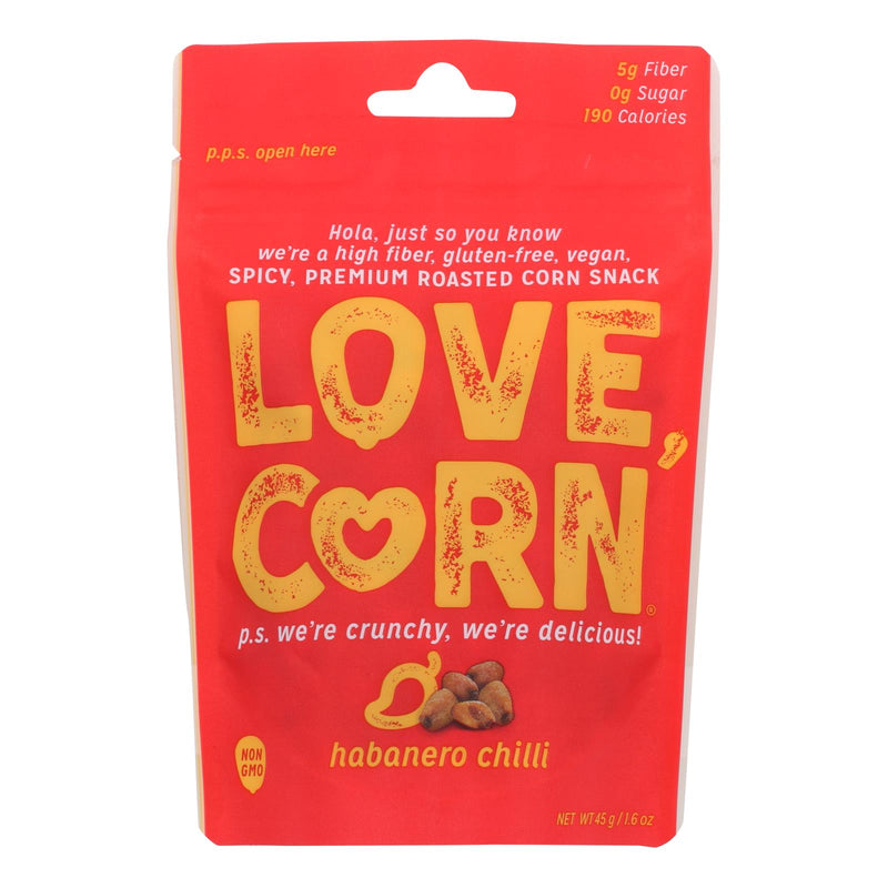 Love Corn Roasted Corn Habanero 10-Pack 1.6 Oz. Bags - Cozy Farm 