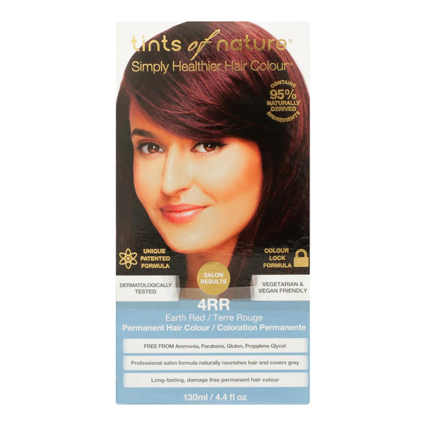 Tints of Nature 4RR Earth Red Permanent Hair Dye, Ammonia-Free, Vegan Color (4.4 fl oz) - Cozy Farm 