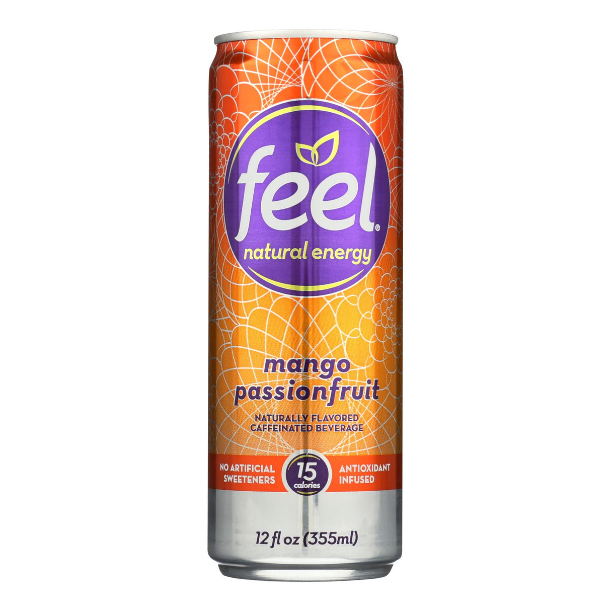 Feel Natural Energy with Mango Passionfruit Energy Drink - Case of 12 - 12 Oz - Cozy Farm 
