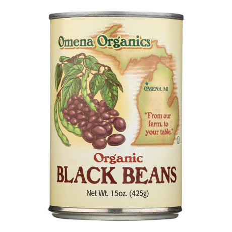 Omena Organics Black Beans Bulk 15 Oz., Pack of 12 - Cozy Farm 