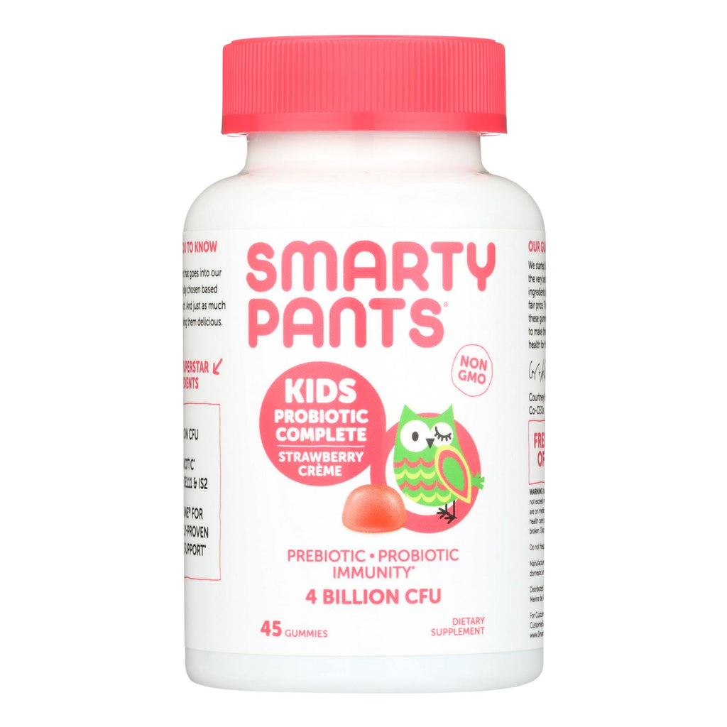 Smarty Pantz Strawberry Creme Kids Probiotic Complete Dietary Supplement (Pack of 45) - Cozy Farm 