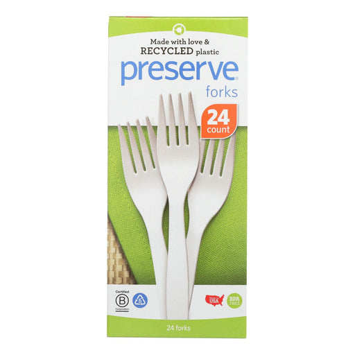Preserve -- White Cutlery Fork (Medium Weight , Pack of 12 - 24 Ct.) - Cozy Farm 
