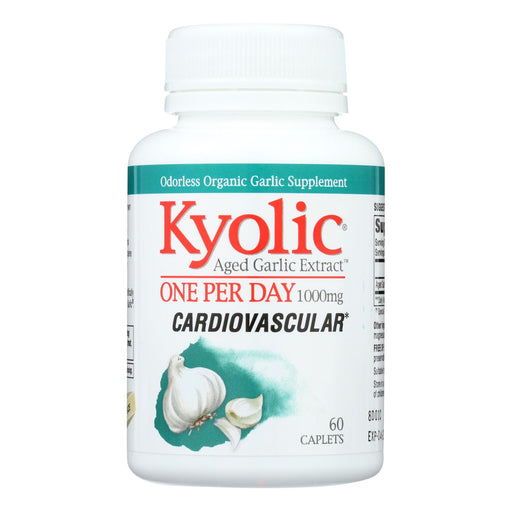 Kyolic Aged Garlic Extract Caplets | Supports Cardiovascular Health | 1000mg per Caplet | 60 Caplets - Cozy Farm 