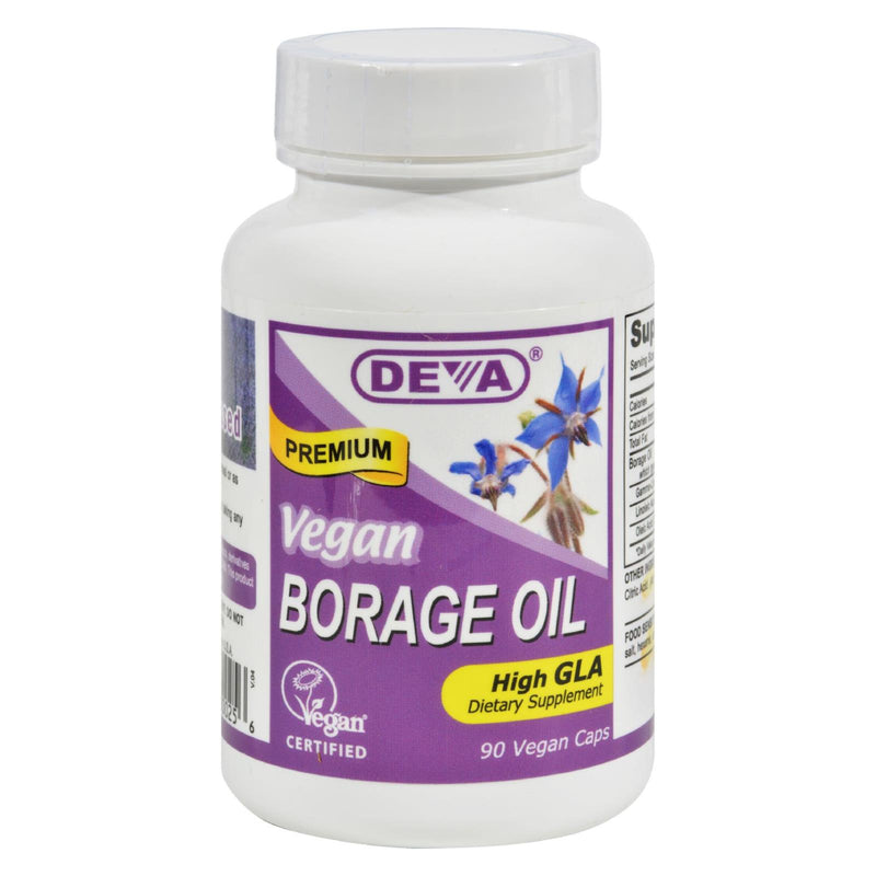 Deva Vegan Borage Oil 500mg Capsules -  (90 caps)  Powerful Vegan Supplement - Cozy Farm 