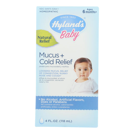 Hyland's Baby Mucous and Cold Relief Homeopathic Medicine, 4 Fl. Oz. - Cozy Farm 