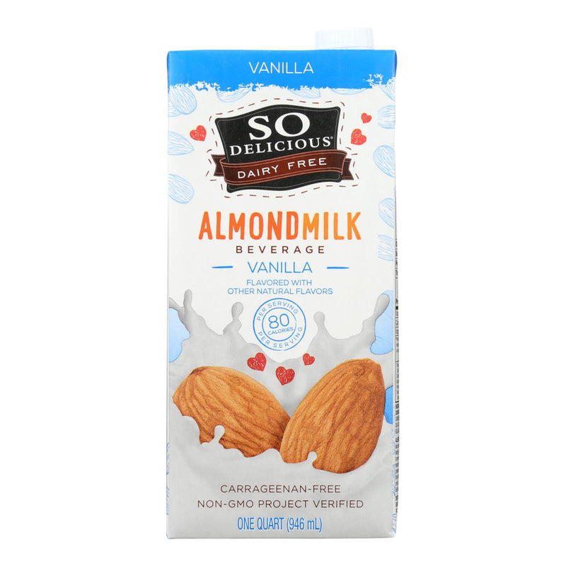 So Delicious Dairy-Free Almond Milk (Pack of 6) - Vanilla - 32 Oz. - Cozy Farm 