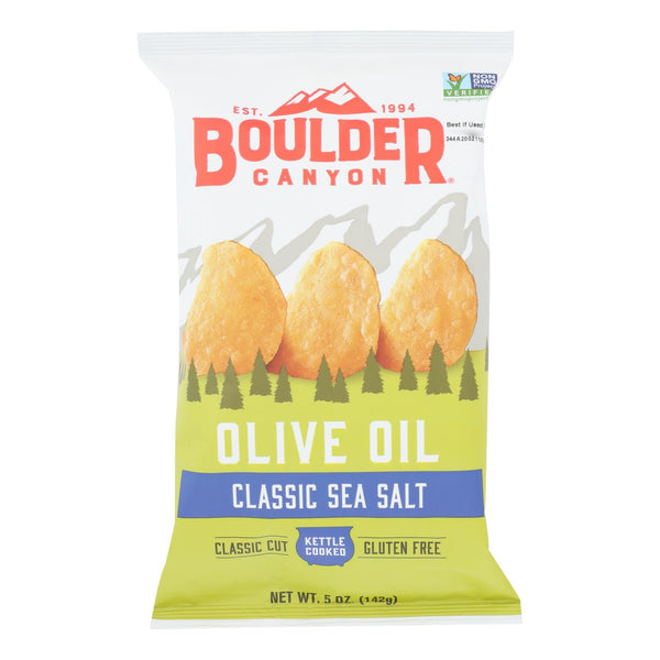 Boulder Canyon Organic Kettle Chips Olive Oil 5 Oz (Pack of 12) - Cozy Farm 