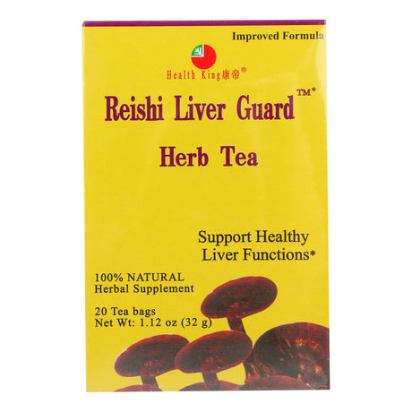 Health King Metabolism Support Reishi Liver Guard Herbal Tea (20 Count) - Cozy Farm 