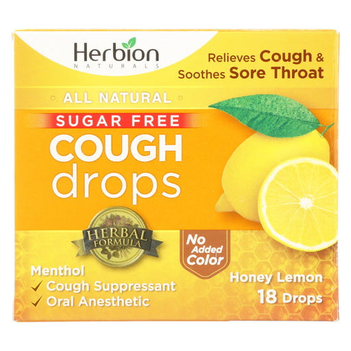Herbion Naturals Honey Lemon Cough Drops (Pack of 18) - Cozy Farm 