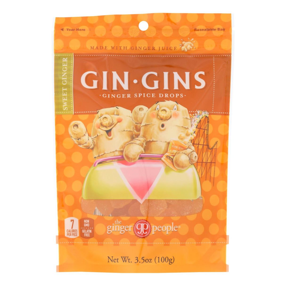 The Ginger People Gin Gins Ginger Spice Drops - 3.5 Oz (Pack of 12) - Cozy Farm 