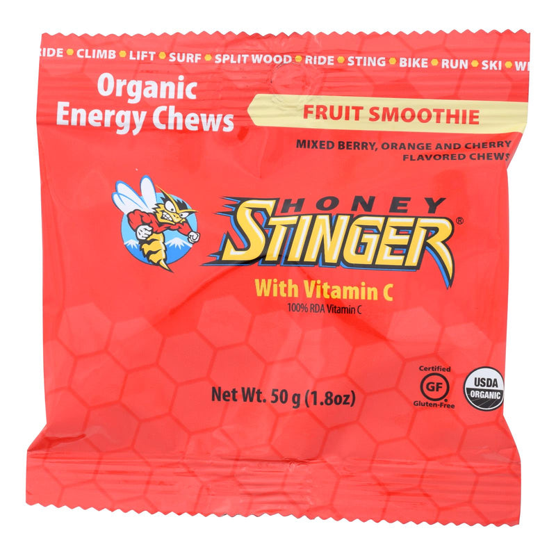 Honey Stinger Energy Chew - Organic Fruit Smoothie Flavor - 1.8 Oz - Case of 12 - Cozy Farm 