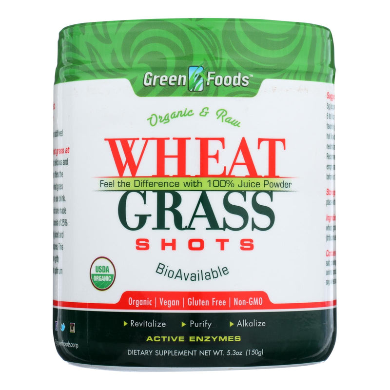 Organic Raw Wheat Grass Shots (5.3 Oz.) - Green Foods - Cozy Farm 