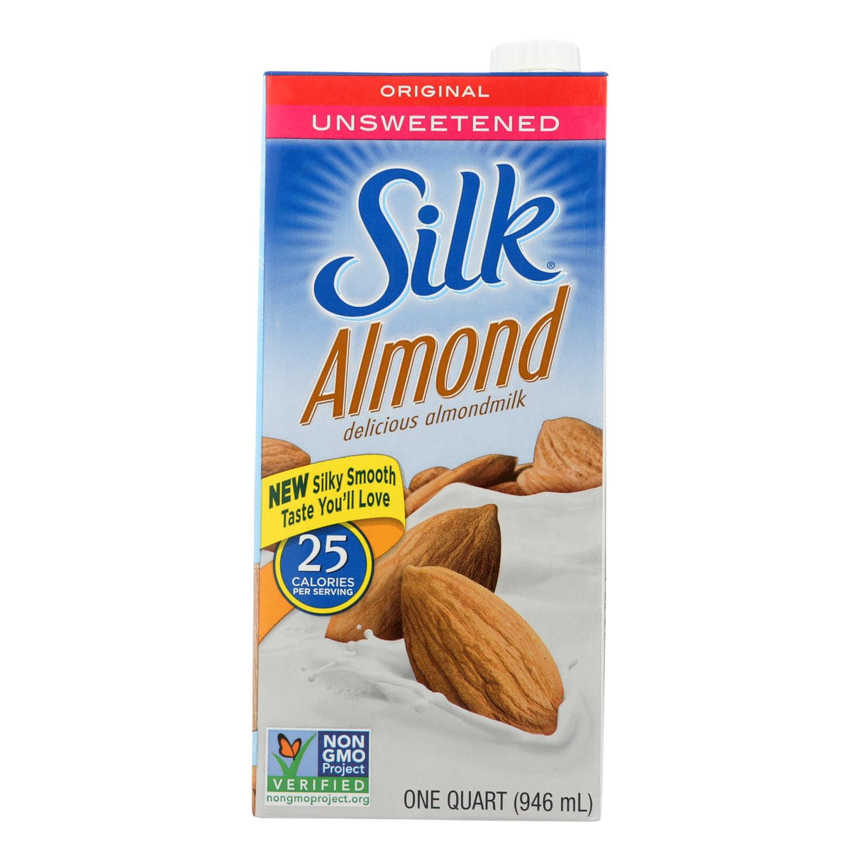 Silk Pure Almond Milk - Unsweetened (Pack of 6) - 32 Fl Oz. - Cozy Farm 