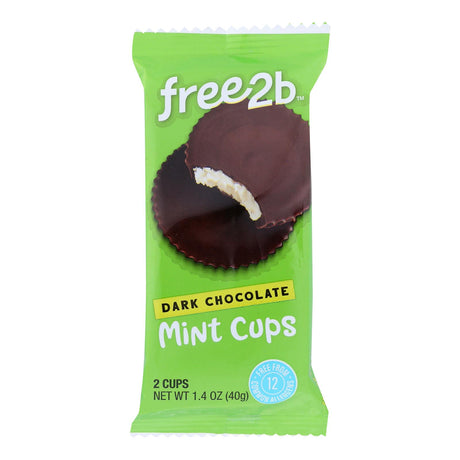 Free 2 B - Mint Cups Dark Chocolate 2-cup - Case Of 12-1.4 Oz - Cozy Farm 