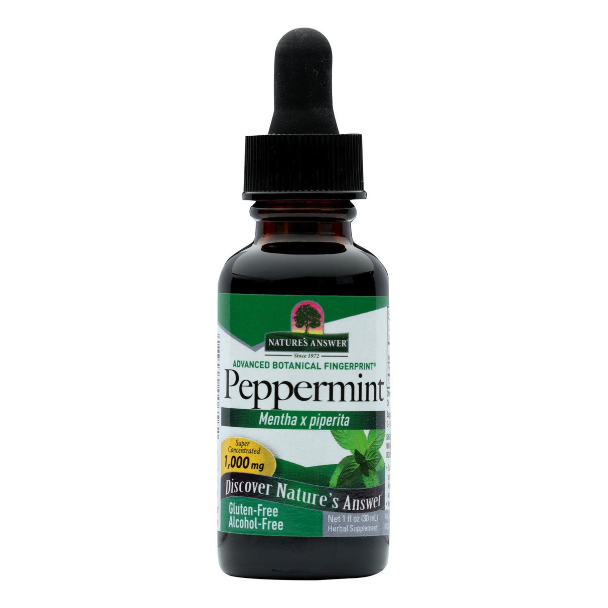 Nature's Answer Peppermint Leaf Extract, Alcohol Free, 1 Fl Oz - Cozy Farm 