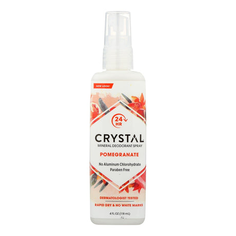 Crystal Essence Mineral Deodorant Body Spray - Pomegranate (4 Fl Oz) - Cozy Farm 