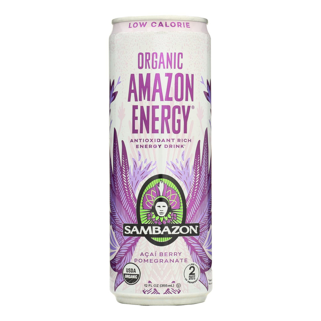 Sambazon Organic Amazon Energy Drink (Pack of 12) - Low Calorie - 12 Fl Oz. - Cozy Farm 