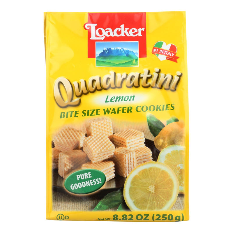 Loacker Quadratini Bite Size Lemon Wafer Cookies (Pack of 6 - 8.82 Oz) - Cozy Farm 