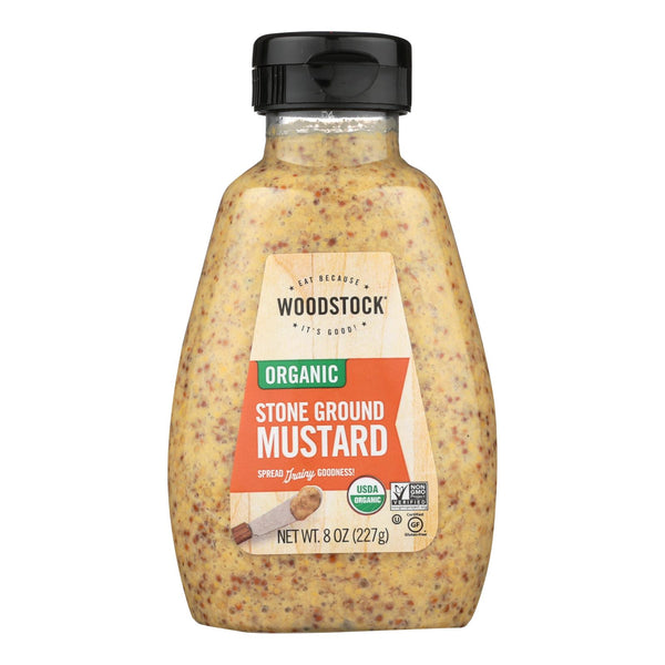 Woodstock Organic Stone Ground Mustard, 8 Oz (Pack of 12) - Cozy Farm 