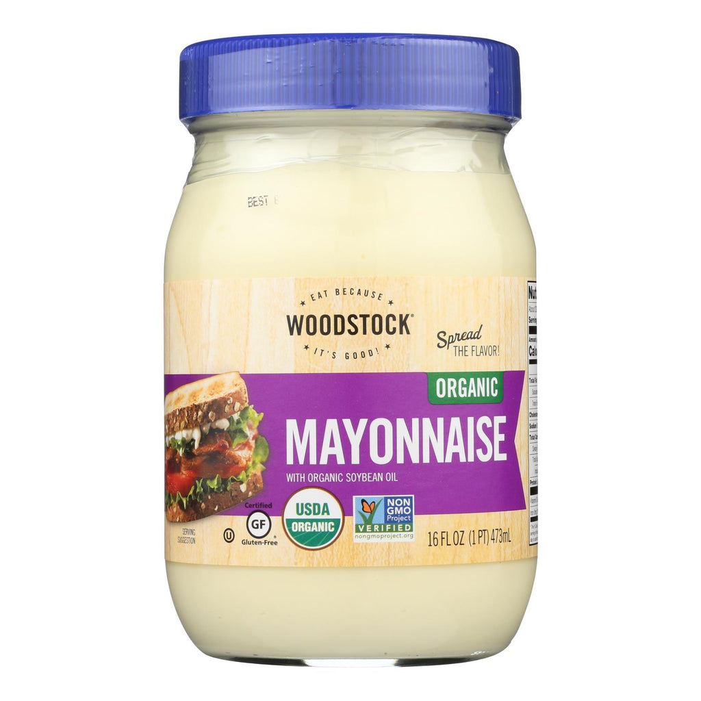 Woodstock Organic Mayonnaise (Pack of 12 - 16 Oz.) - Cozy Farm 