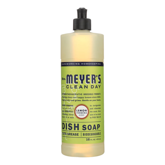 Mrs. Meyer's Clean Day Liquid Dish Soap, Lemon Verbena (6 Pack, 16 Oz Each) - Cozy Farm 