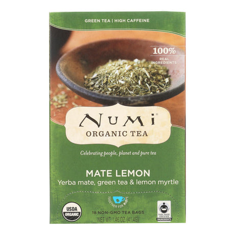 Numi Tea Mate Lemon Rainforest Green Tea (Pack of 18 Bags) - Cozy Farm 