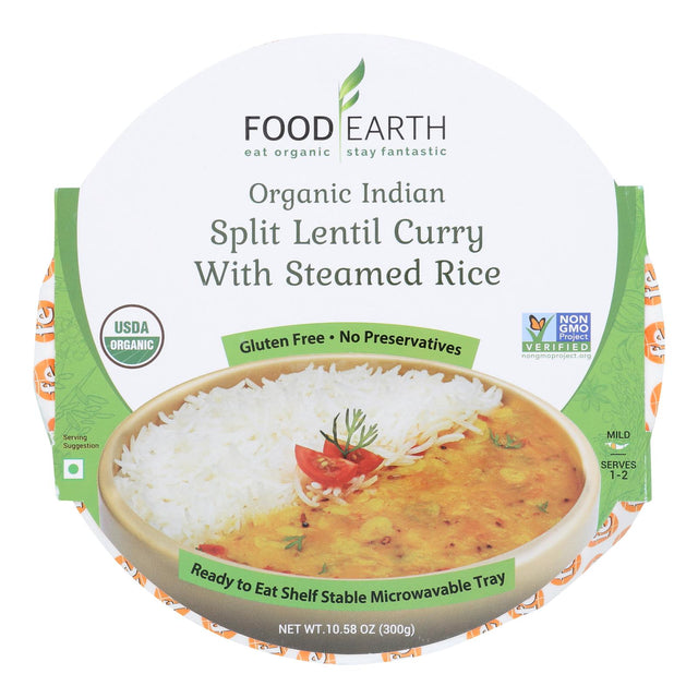 Food Earth Organic Lentil Curry 6 - 10.58 Oz. Packs - Cozy Farm 