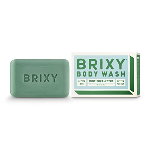 Brixy Body Wash Bar, 4 Oz, Refreshing Mint Eucalypt - Cozy Farm 