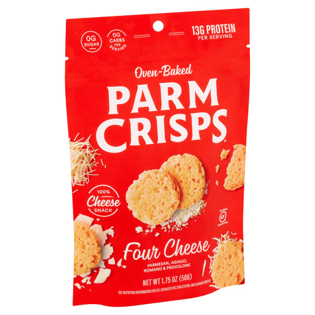 Parm Crisps Four Cheese Flavor Party Pack, Individually Wrapped (12 x 1.75 Oz) - Cozy Farm 