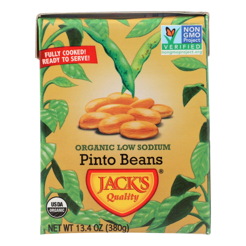 Jack's Quality Pinto Beans, Organic, Low Sodium, 8-Pack (13.4 Oz Each) - Cozy Farm 