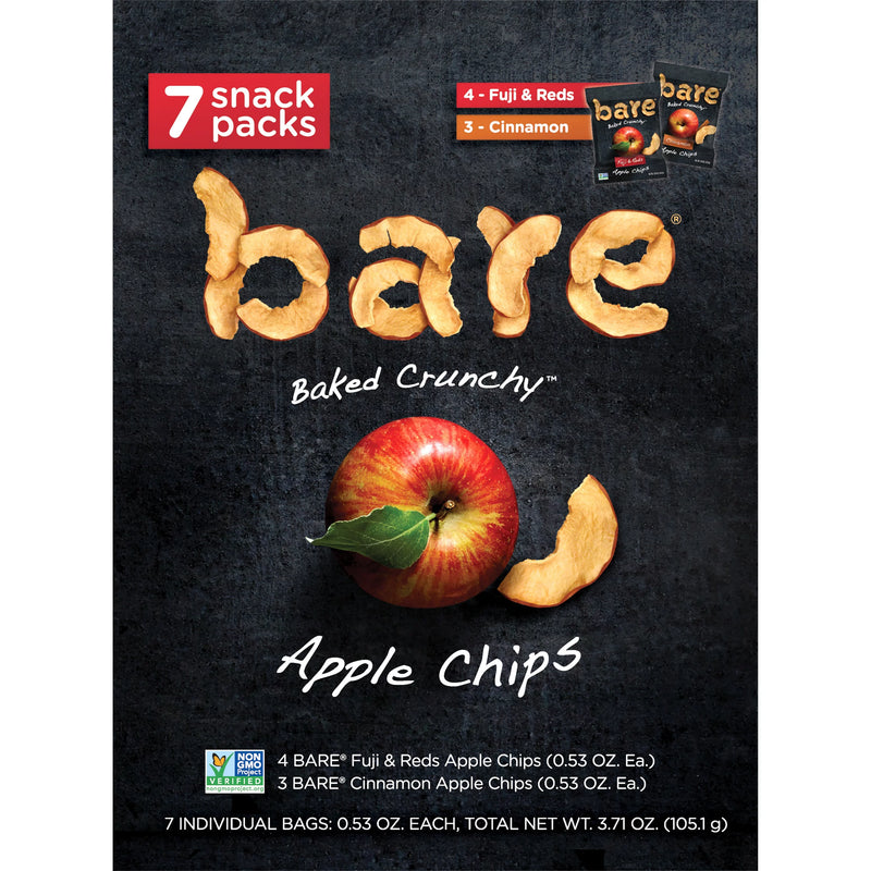 Bare Fruit - Apple Chip Variety Snpk - Case Of 6 - 7/.53 Oz - Cozy Farm 