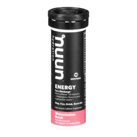 Nuun Hydration Energy Watermelon Burst 10 Ct Tablets, Pack of 8 - Cozy Farm 