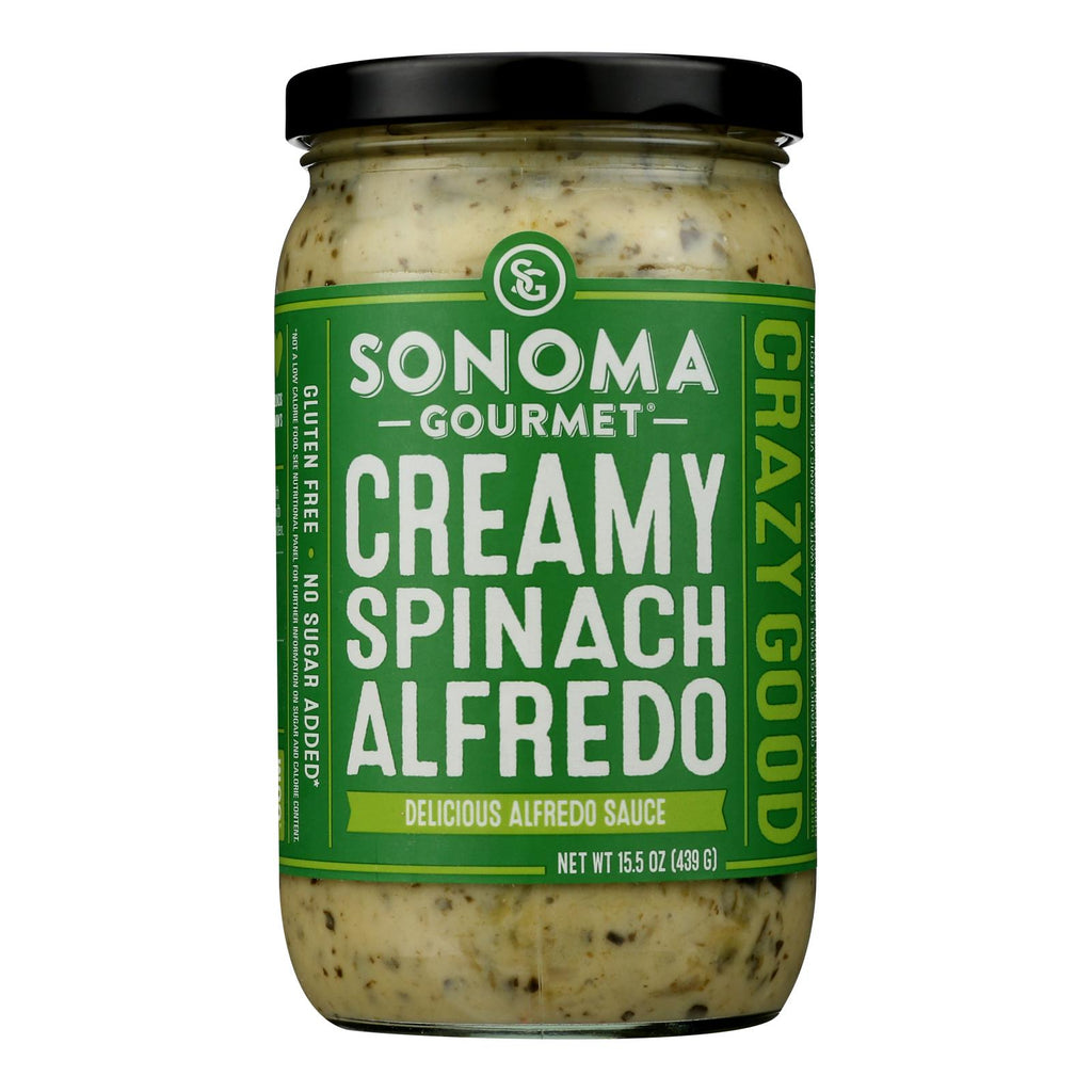 Jars  Sonoma Gourmet (Pack of 6) 15.5 Oz Jars Creamy Spinach Alfredo Sauce - Cozy Farm 
