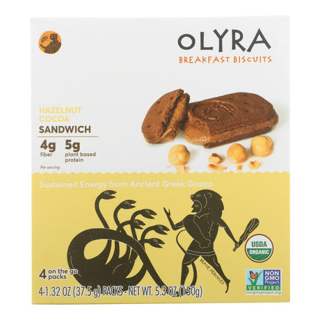 Olyra Hazelnut Cocoa Breakfast Sandwich Biscuit (Pack of 6, 5.3 Oz) - Cozy Farm 