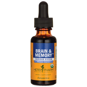 Herb Pharm Brain & Memory Tonic - 1 Fl Oz Herbal Supplement for Cognitive Function - Cozy Farm 