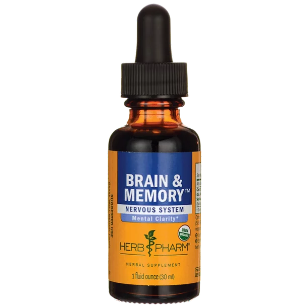 Herb Pharm - Brain & Memory Tonic  - 1 Fl Oz - Cozy Farm 