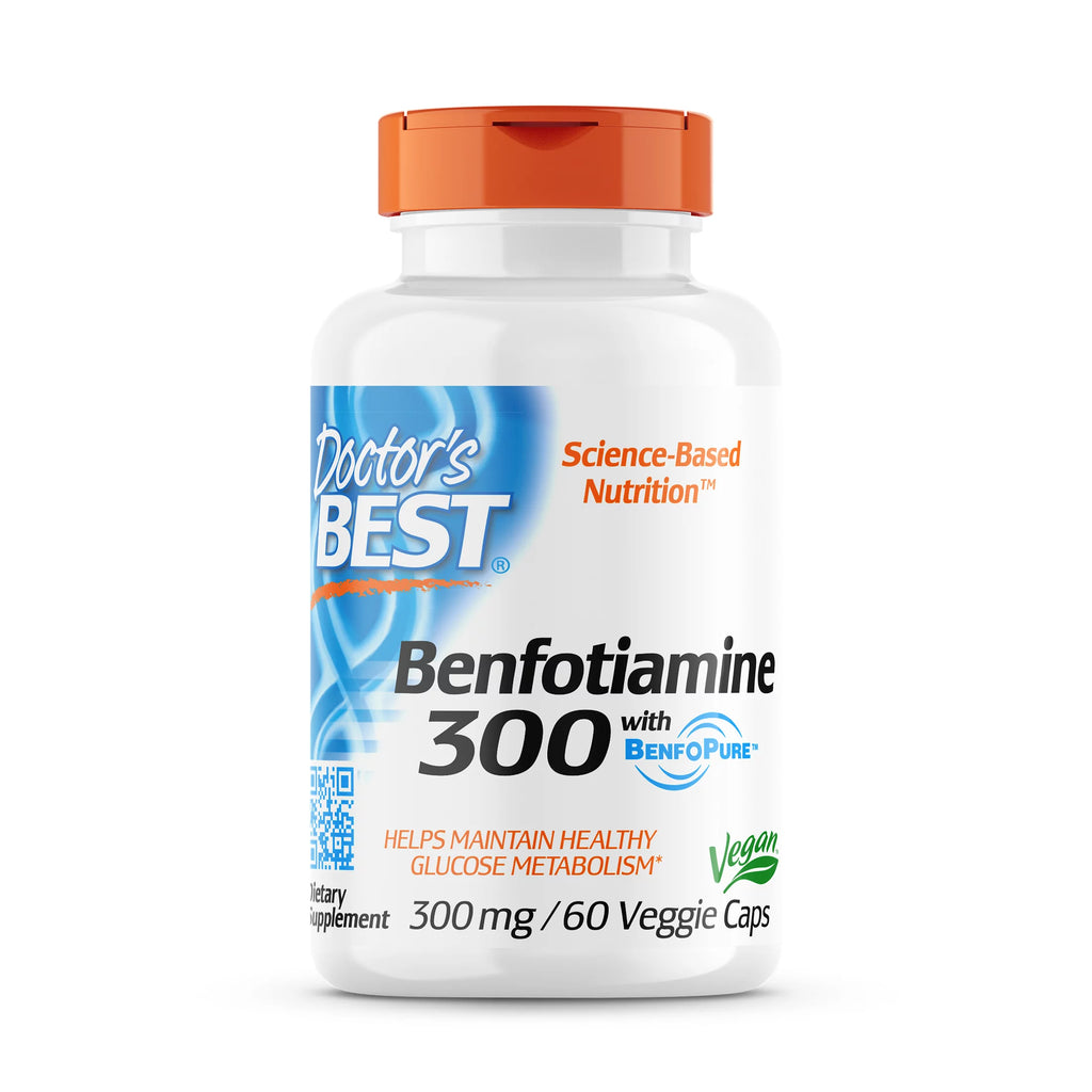 Doctor's Best Benfotiamine 300mg (Pack of 60 Vcaps) - Cozy Farm 