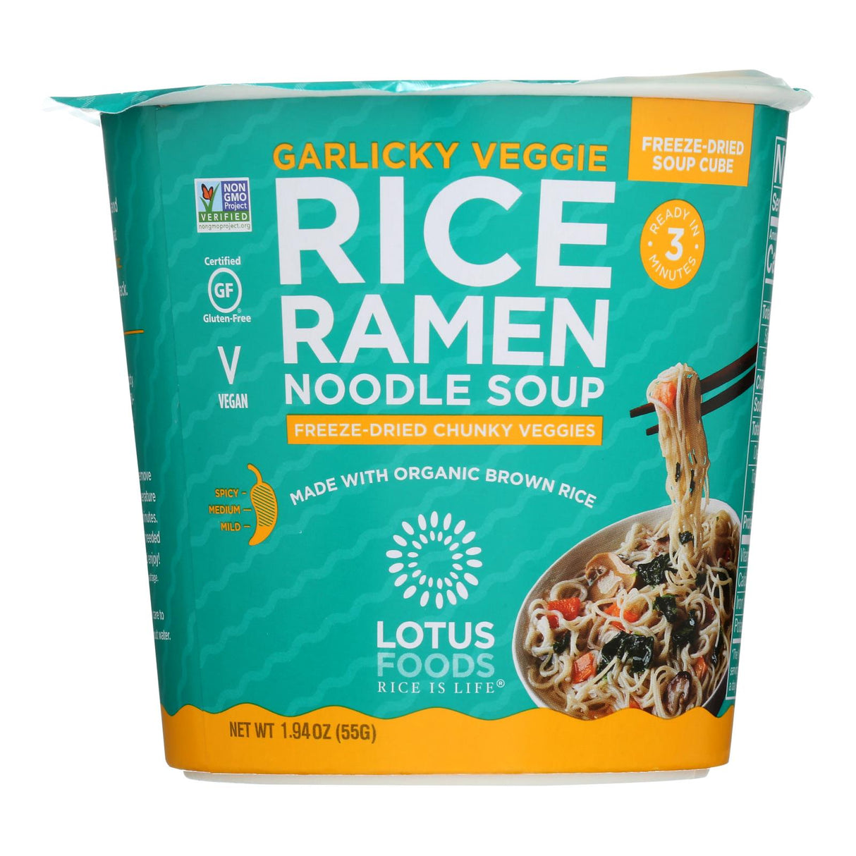 Lotus Foods Vegetarian Brown Rice Ramen with Garlic Flavor (6 Pack, 1.94 oz Each) - Cozy Farm 