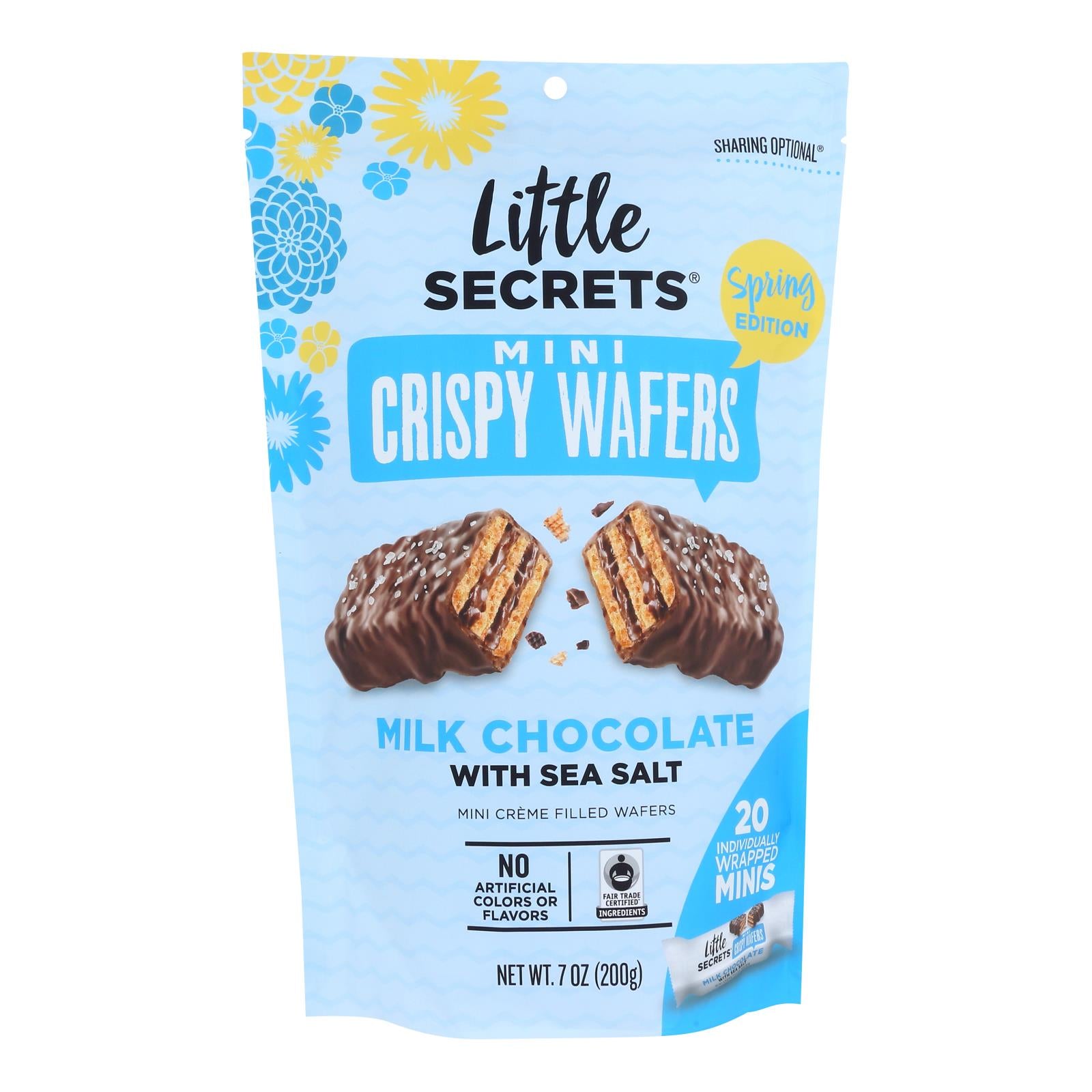 Little Secrets | MINI Crispy Wafers | 30% Less Sugar | Guilt-Free | Nothing  Artificial (Dark Chocolate & Sea Salt, 1-Pack (10 Minis))