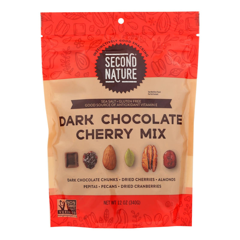 Second Nature Nut Medley Dark Chocolate Cherry, 12 Oz (Pack of 6) - Cozy Farm 