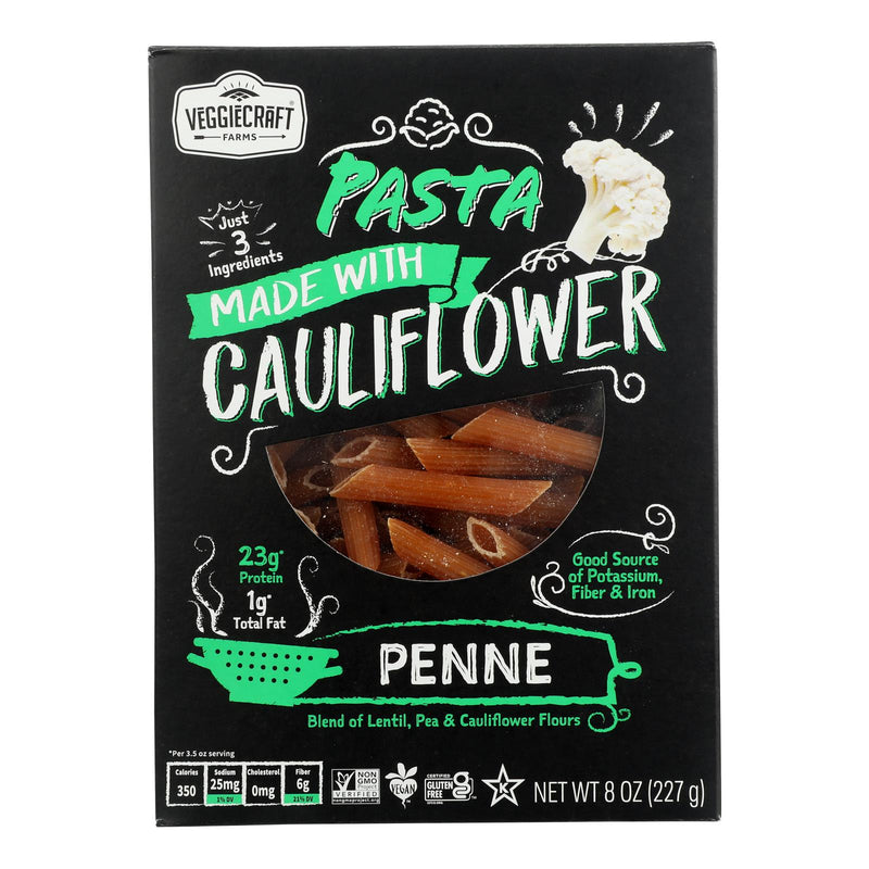 Veggiecraft Cauliflower Penne Pasta (Pack of 12 - 8 Oz) - Cozy Farm 