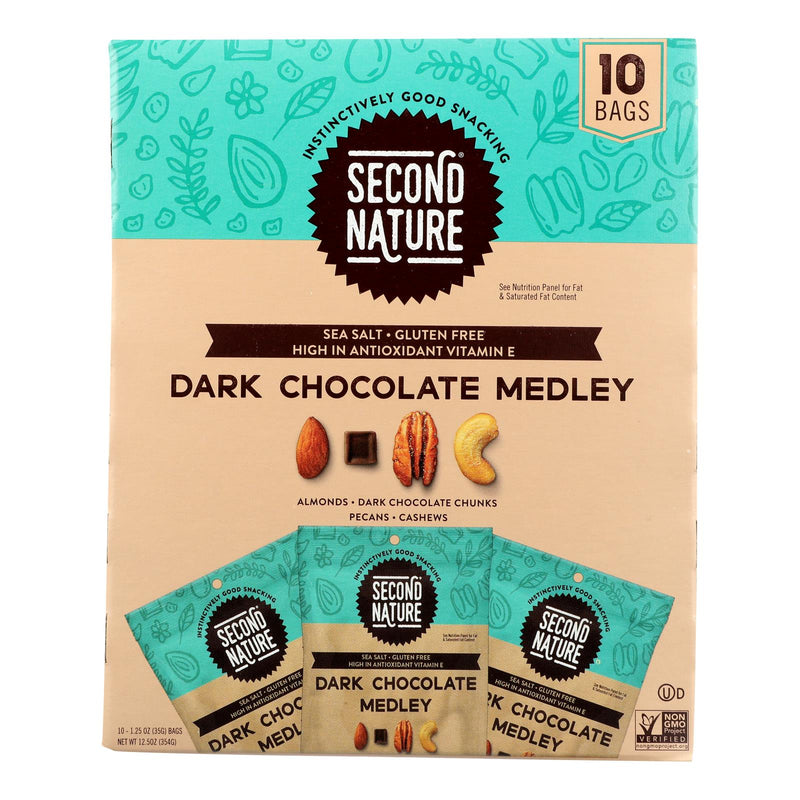 Second Nature Dark Chocolate Nut Medley (Pack of 4 - 1.25 Oz) - Cozy Farm 